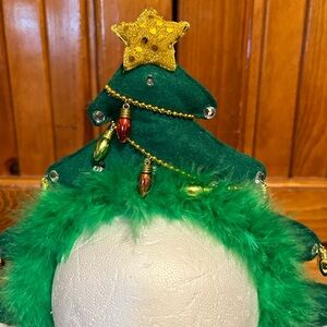 Festive Green Christmas Tree Hat